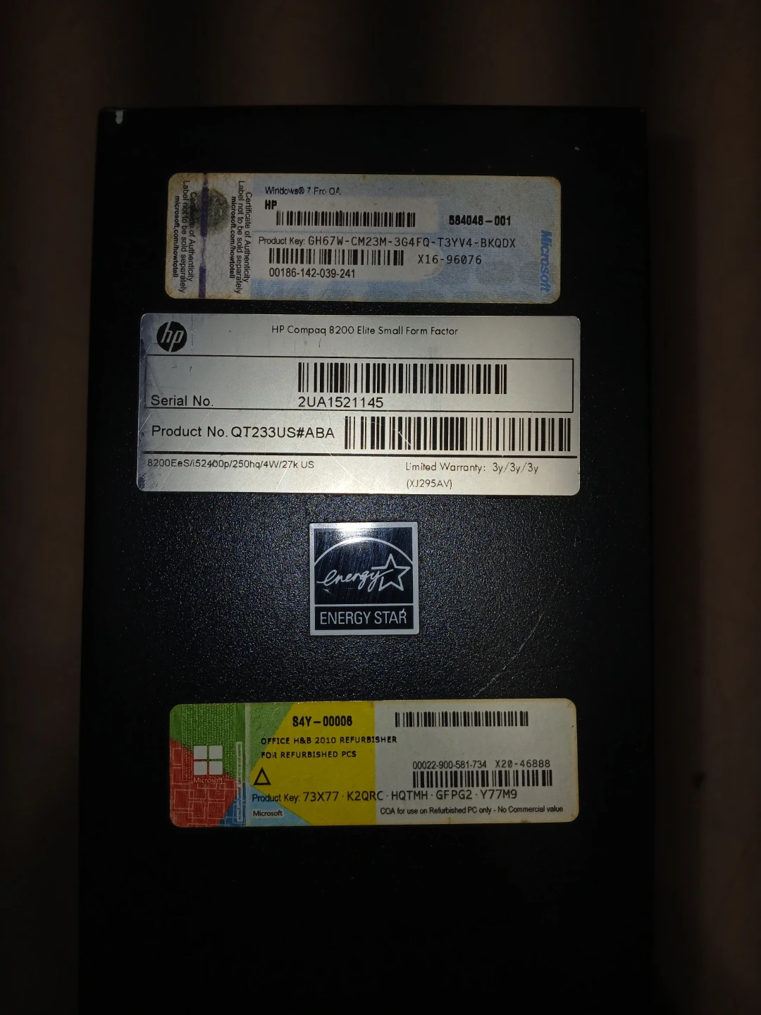 HP Compaq 8200 Elite Small Form Factor Desktop PC - photo 3