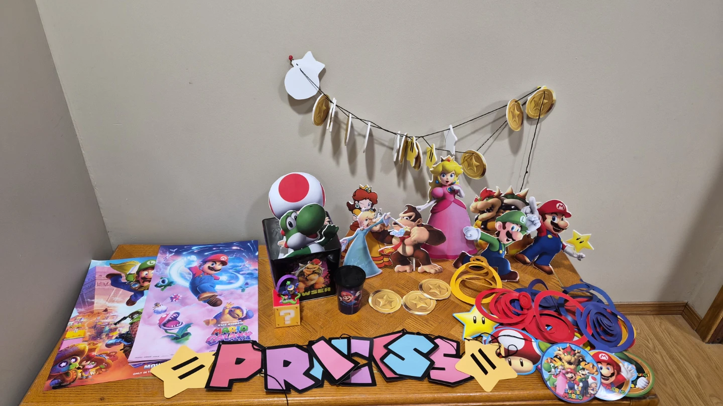 Super Mario Movie & Galaxy Party Decorations & Posters