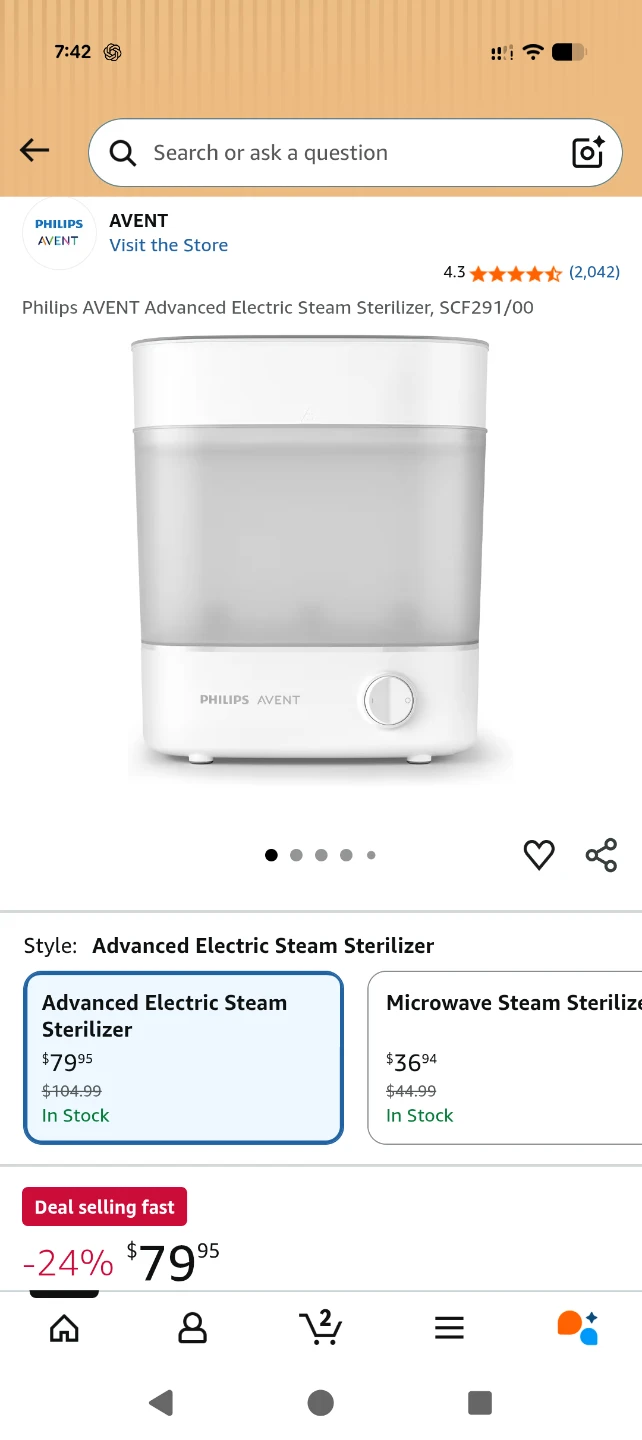 Philips Avent Advanced Electric Steam Sterilizer