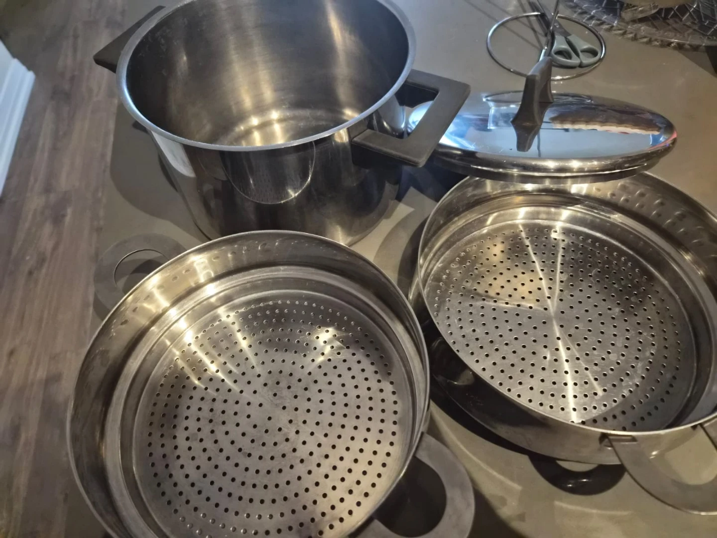 Stainless steel steamer set - photo 2