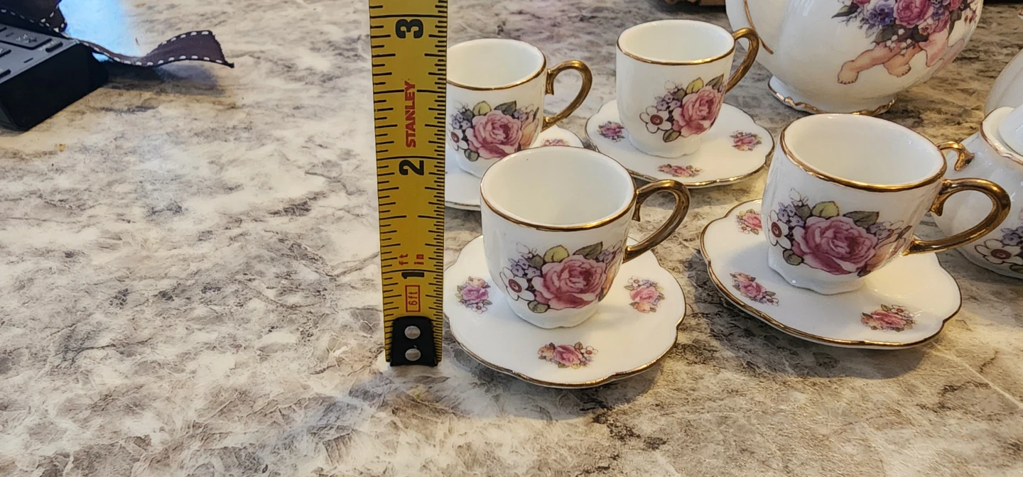 Angel and Floral Design Tea Set - photo 2