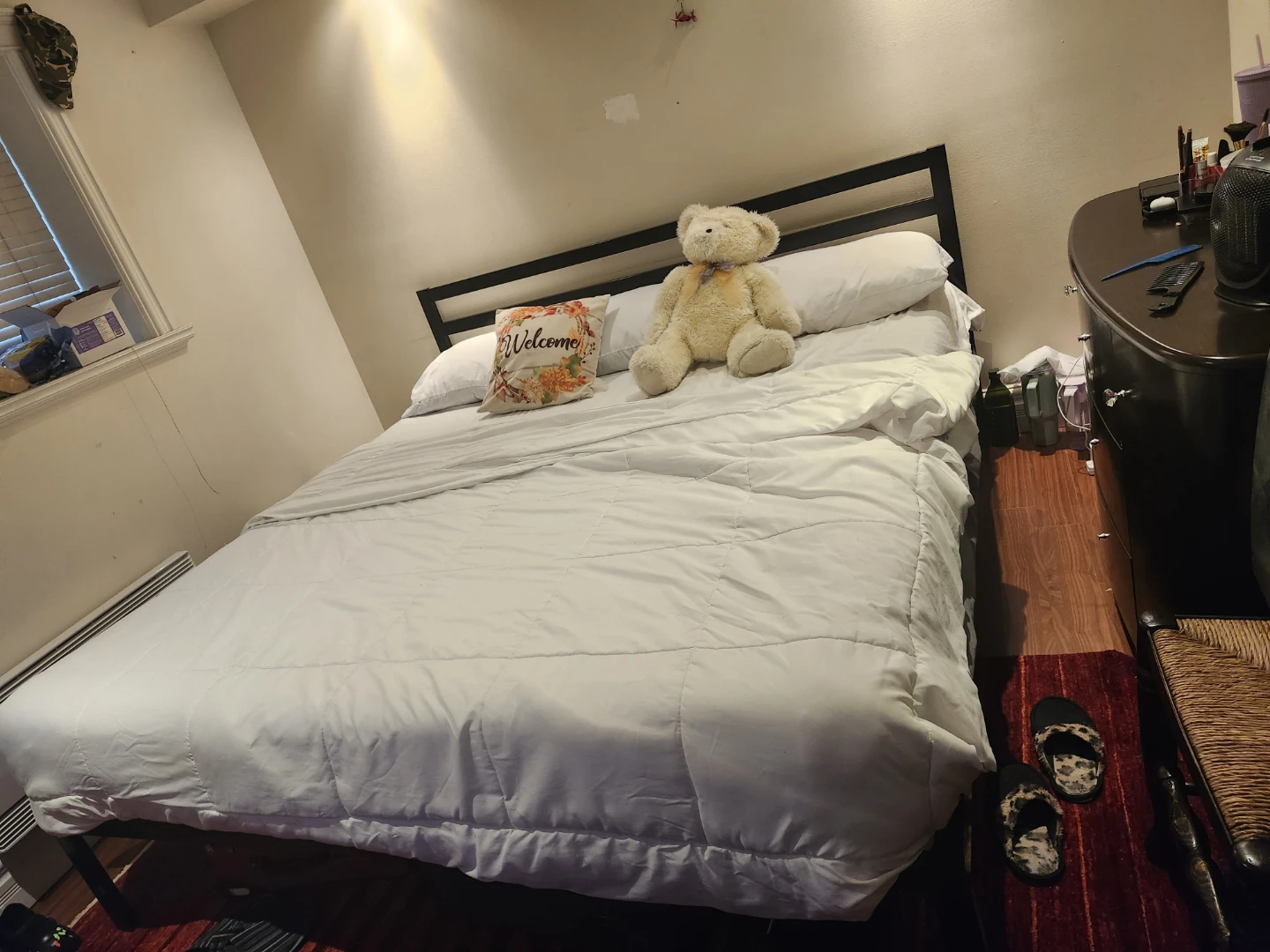 Bed Frame with Headboard and mattress for king size bed - photo 2