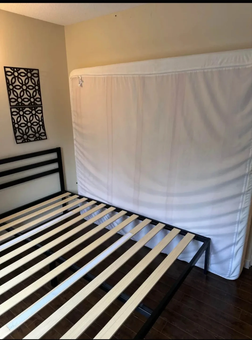 Bed Frame with Headboard and mattress for king size bed - photo 5