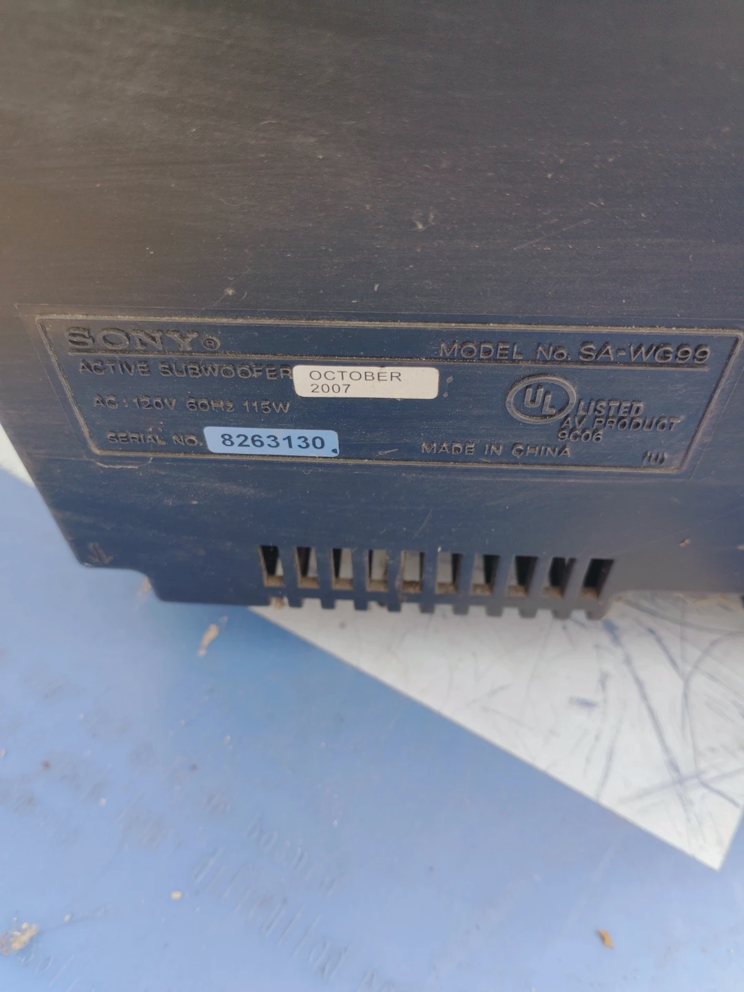 Sony SA-WG699 Active Subwoofer - photo 3