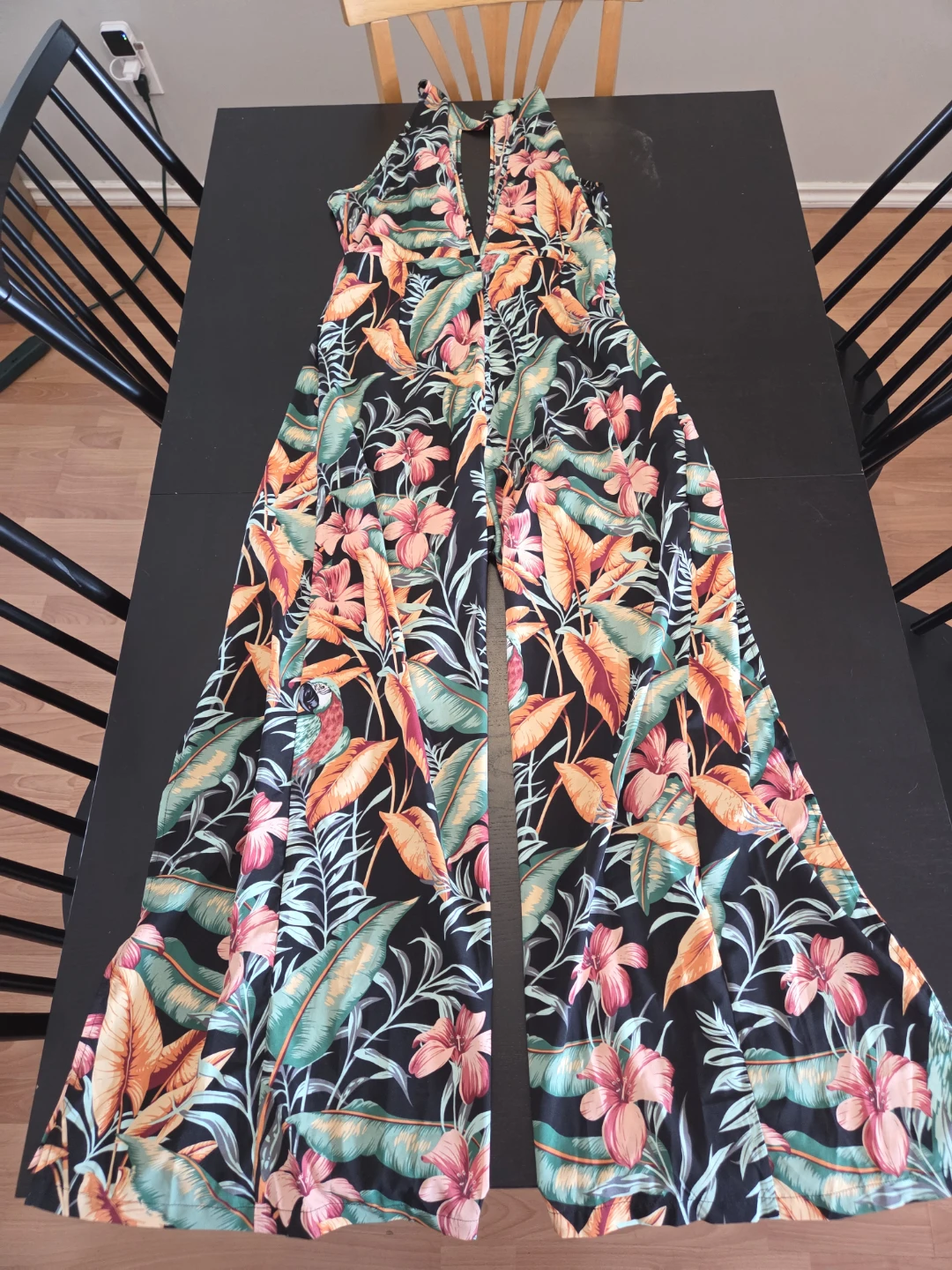 Women's Tropical Print Halter Jumpsuit - photo 2