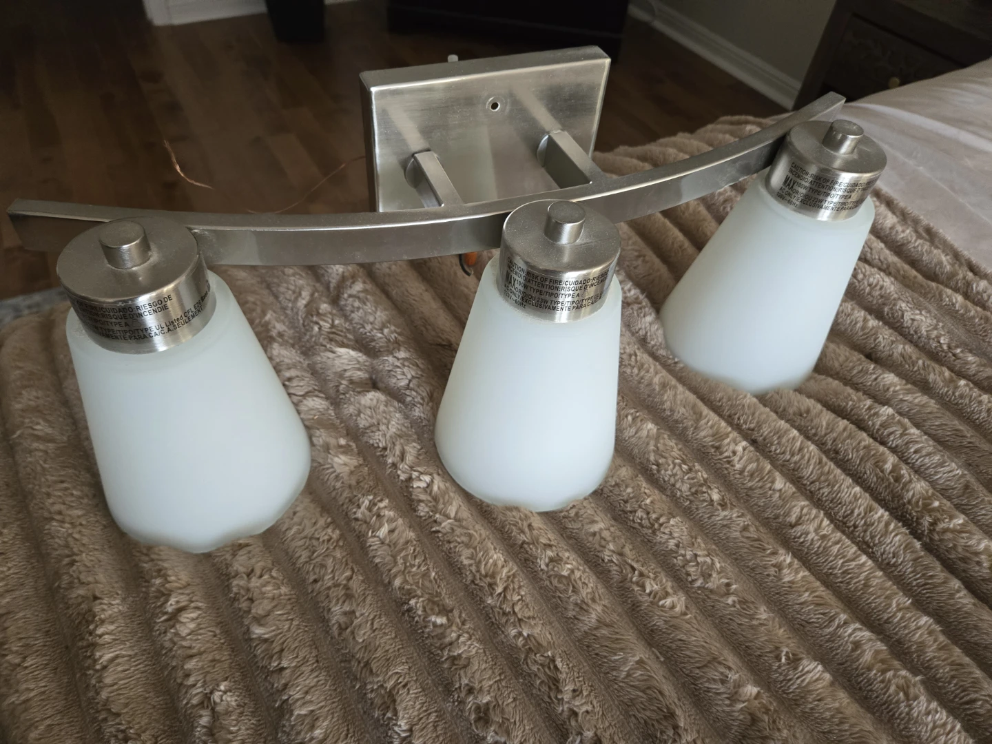 Brushed Nickel 3-Light Vanity Fixture - photo 2