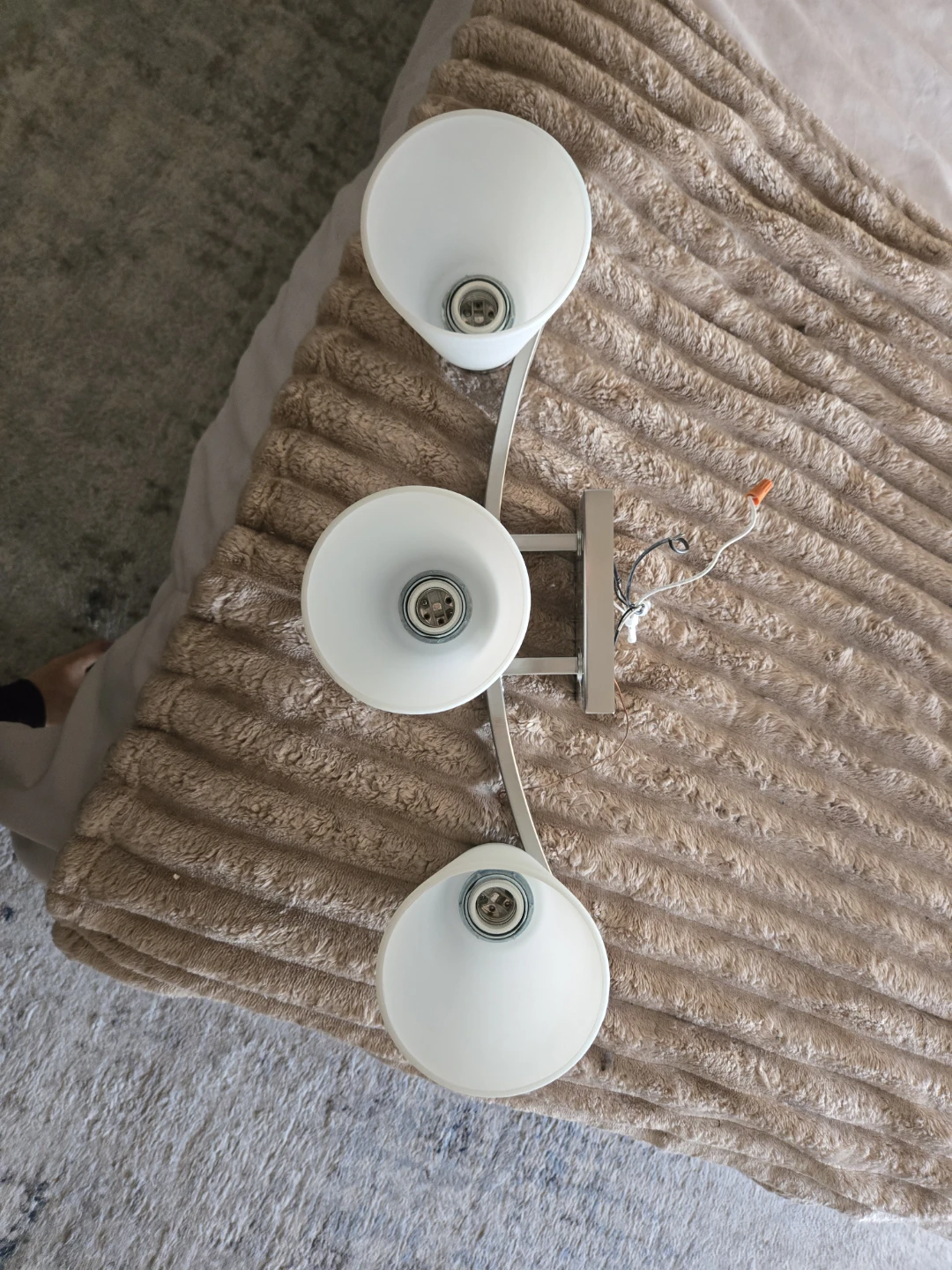 Brushed Nickel 3-Light Vanity Fixture - photo 3