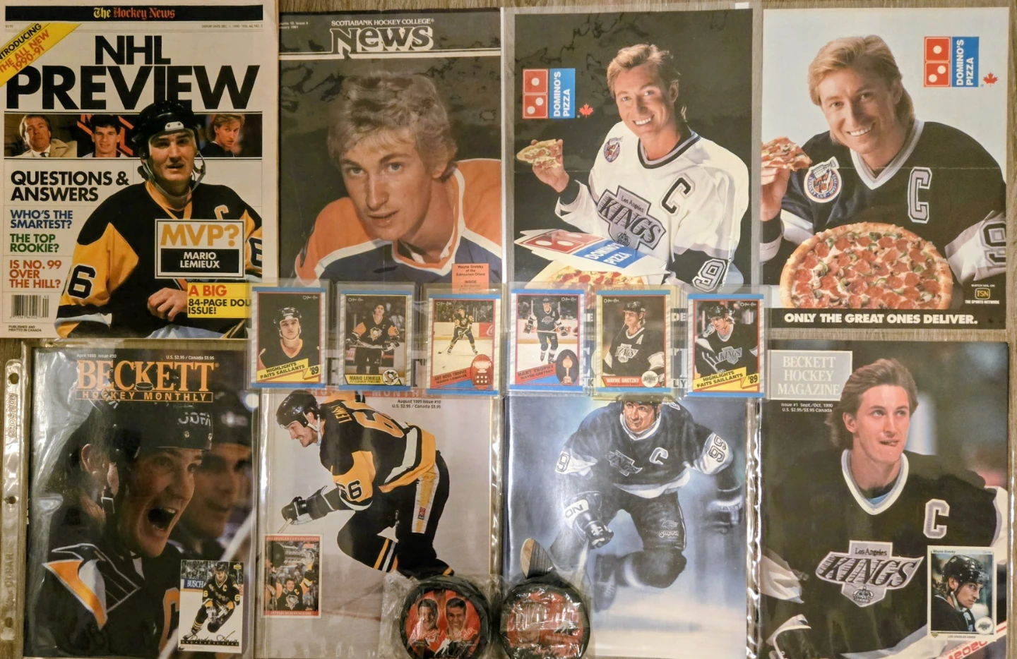 1980/90's Mario Lemieux & Wayne Gretzky Hockey Memorabilia