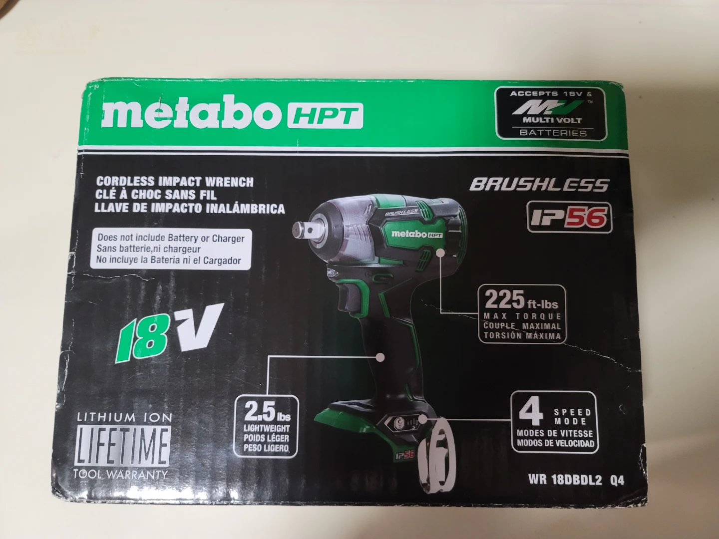 Metabo HPT 18V Brushless Cordless Impact Wrench IP56 (Tool Only)