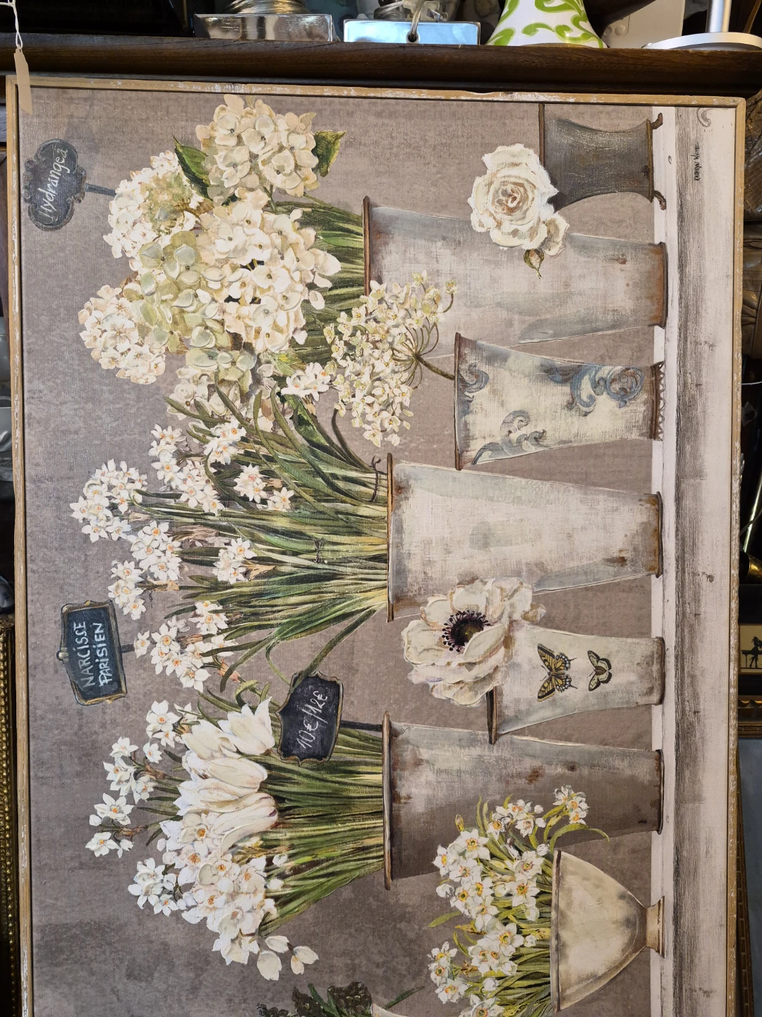 Floral Wall Art with Vases and Flowers