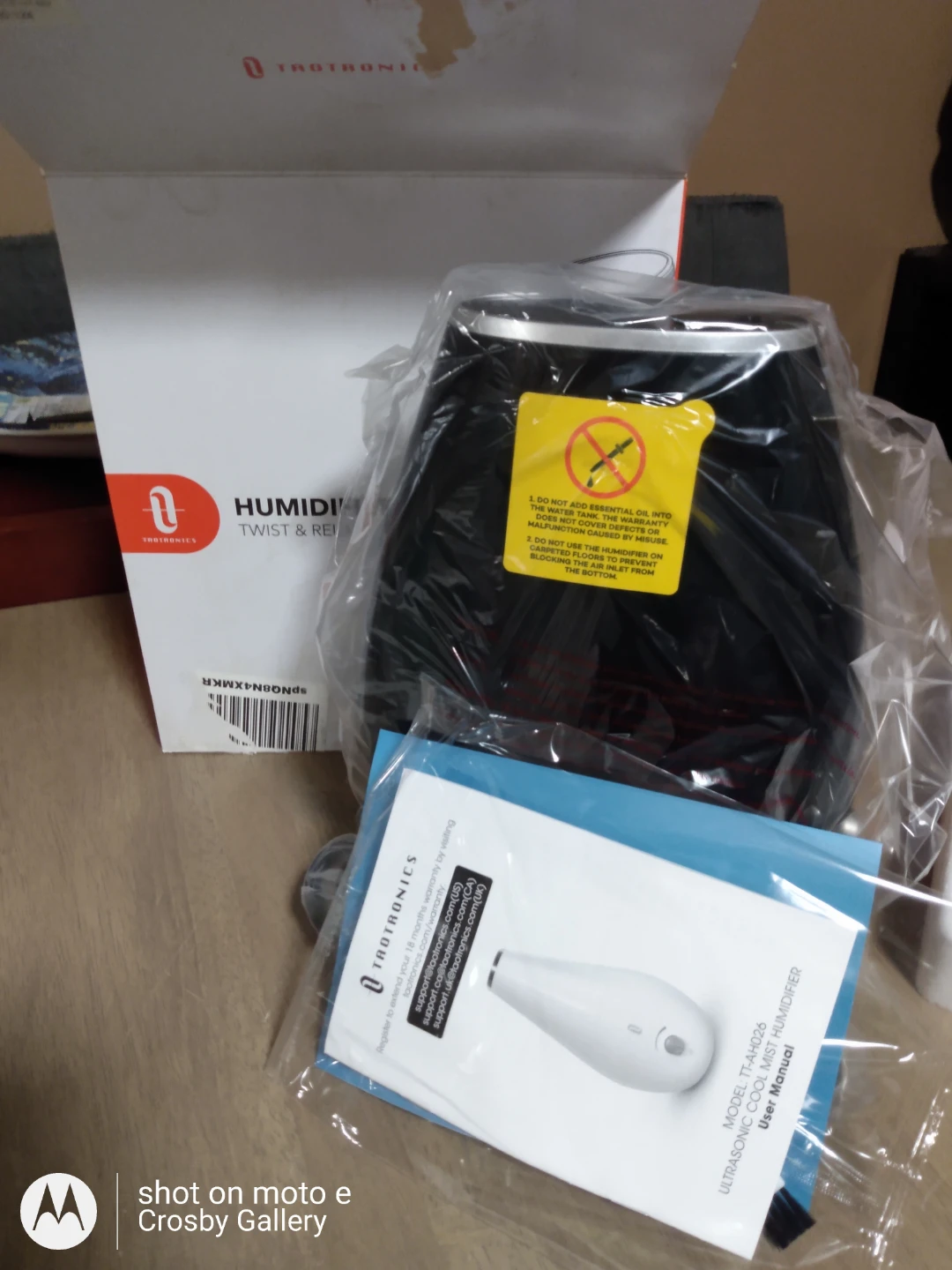 Taotronics Ultrasonic Cool Mist Humidifier TT-AH026