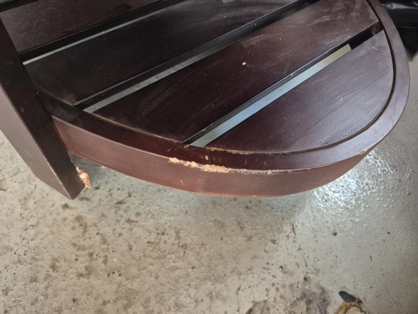 Brown Faux Leather Ottoman Coffee Table - photo 4