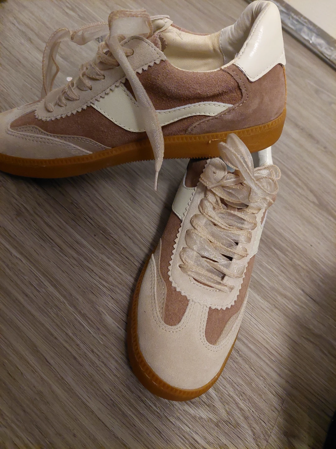 Dolce Vita Suede and Leather Sneakers - Beige/Brown - photo 2