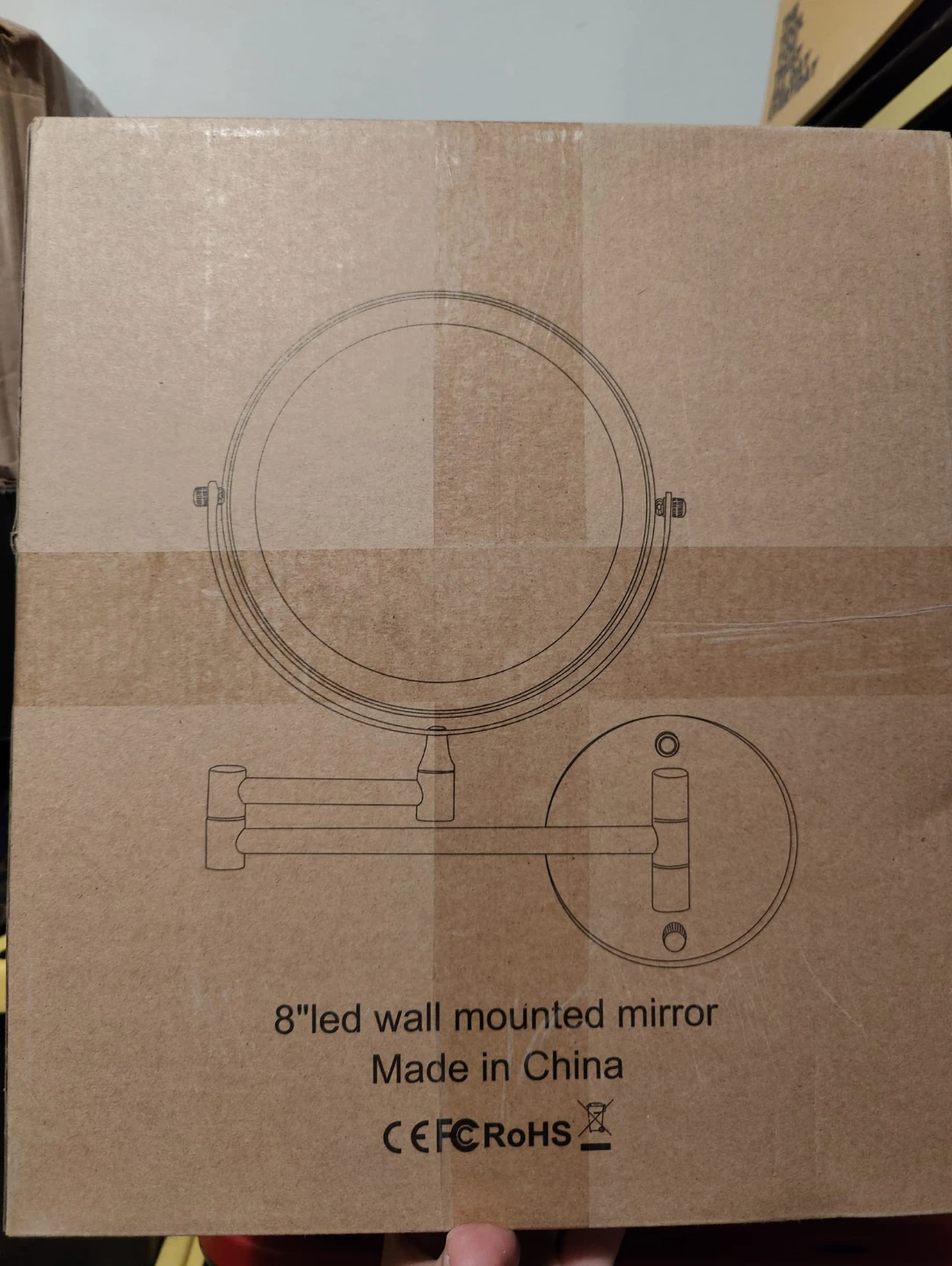 8" LED Wall Mounted Mirror