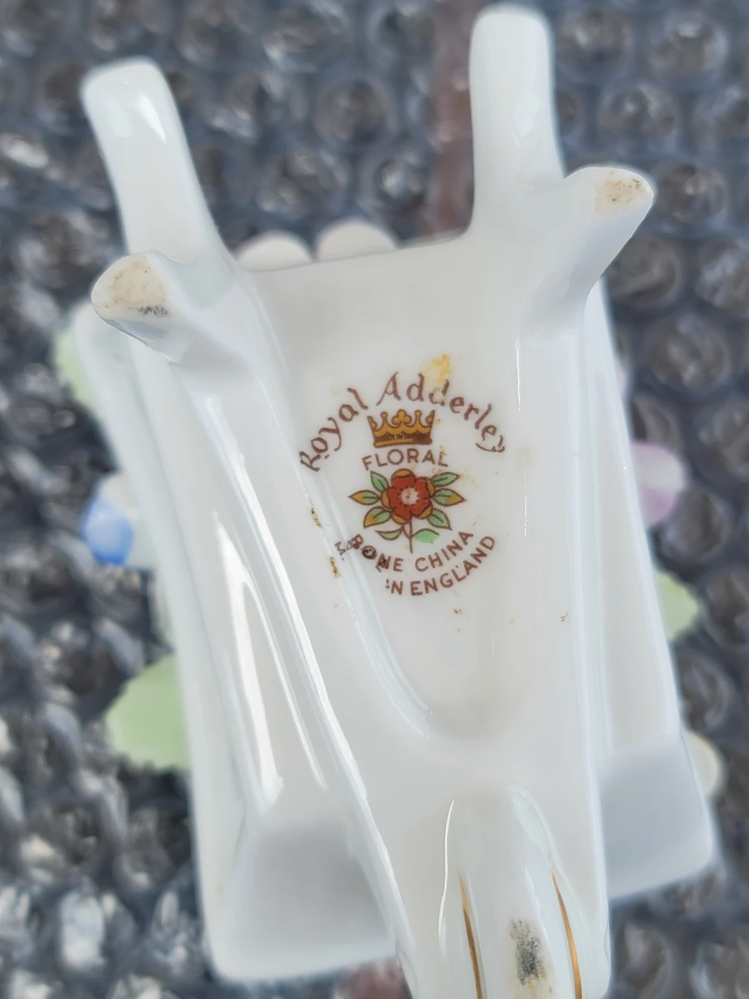 Royal Adderley Porcelain Flower Wheelbarrow Figurine - photo 3