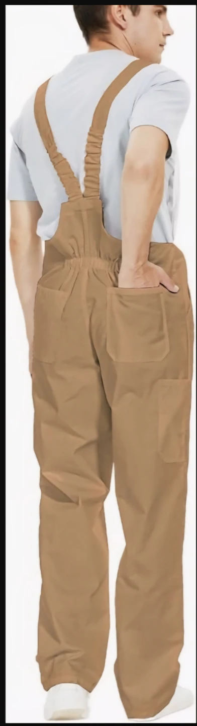 Men's Work Idea Tan Canvas Bib Overalls - photo 2