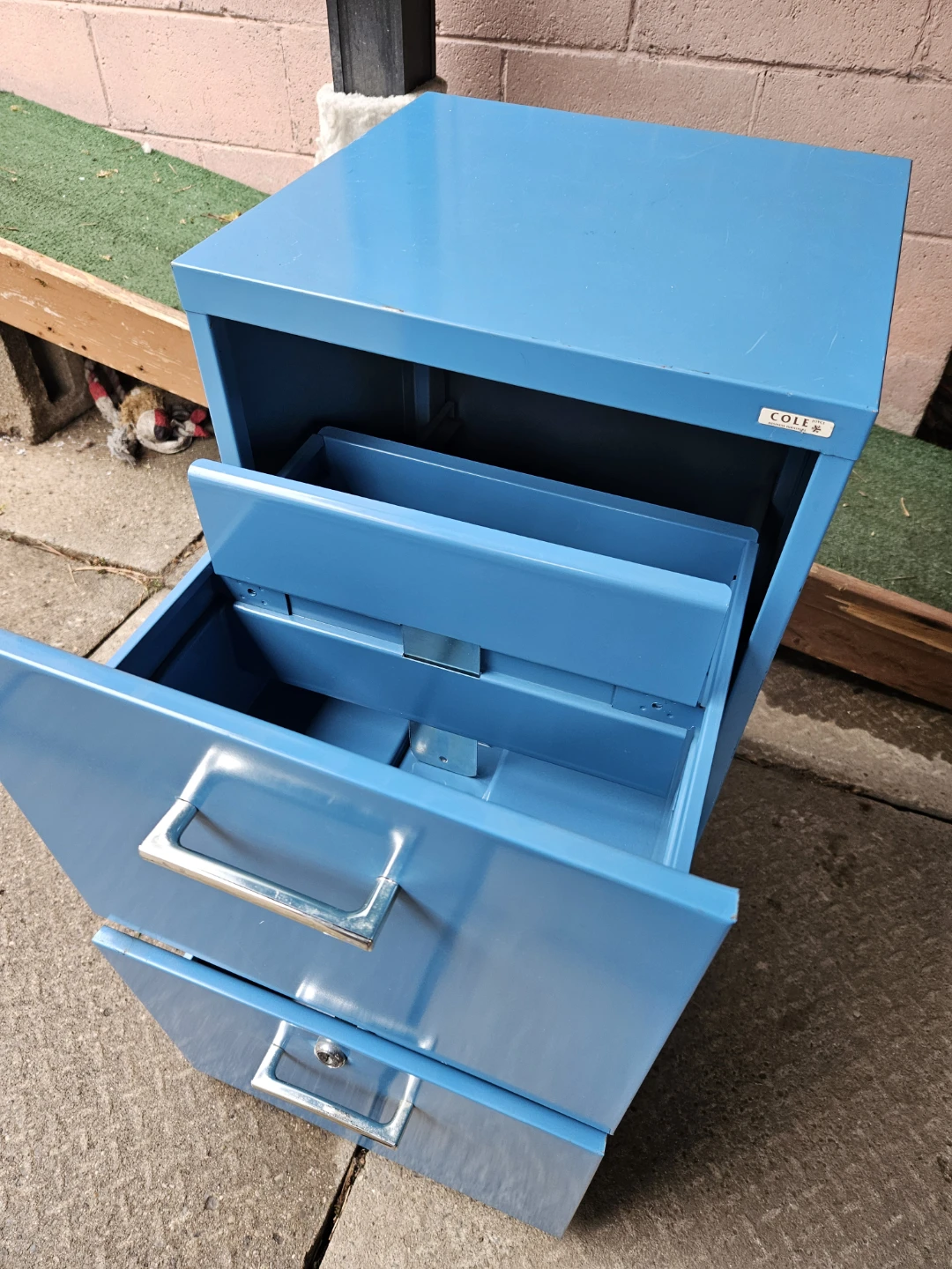 Blue 2-Drawer Metal Filing Cabinet - Colt - photo 5