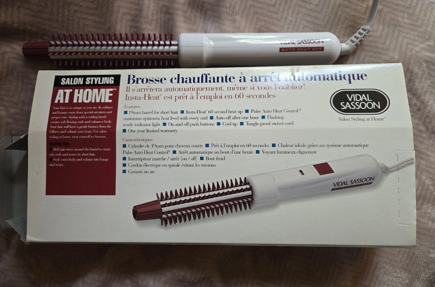 Vintage Vidal Sassoon 19mm Auto Off Brush Iron - photo 2