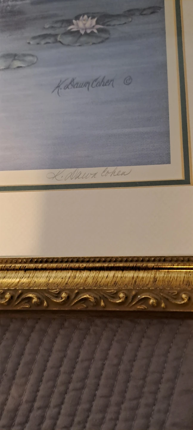 Framed Art Print by K. Dawn Cohen - Loon with Chick - photo 3
