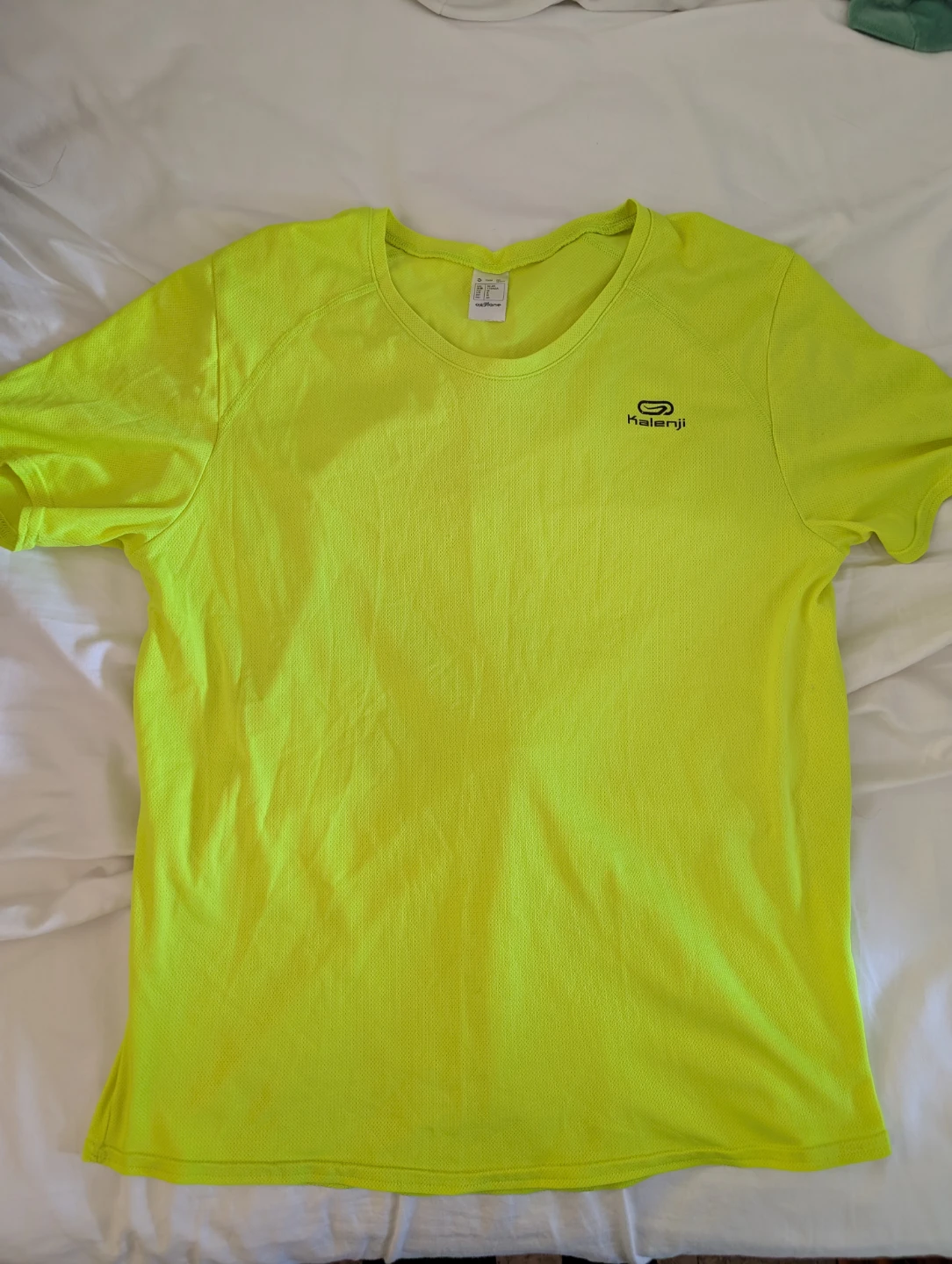 Decathlon Kalanji Neon Yellow Athletic T-Shirt for Cyclists