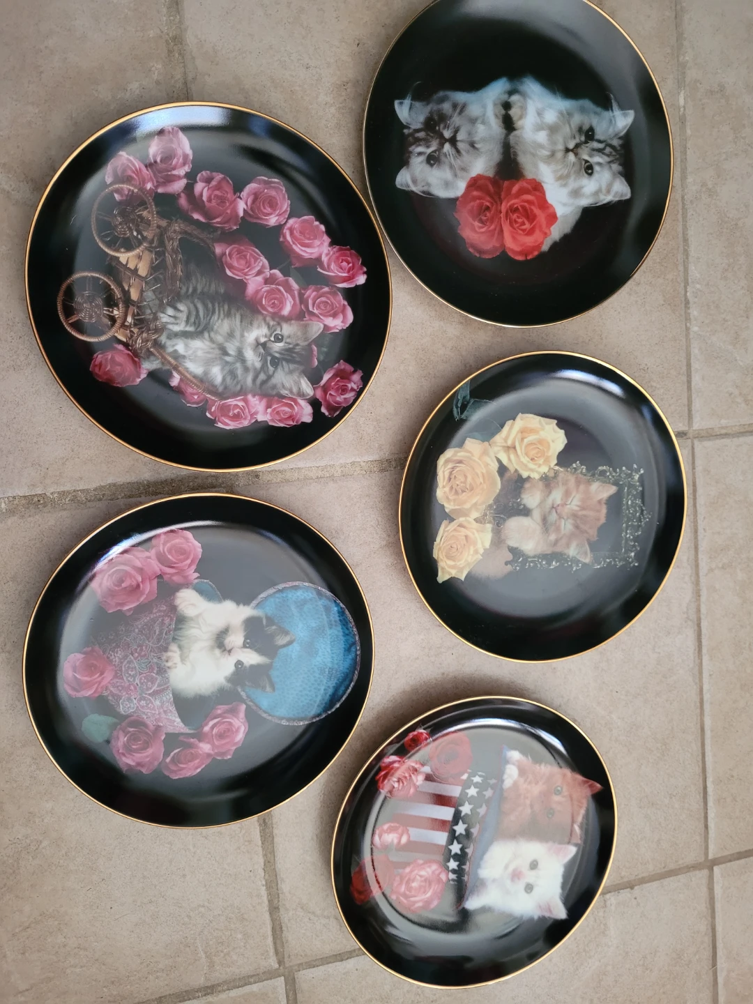 Collection of Decorative Kitten Plates
