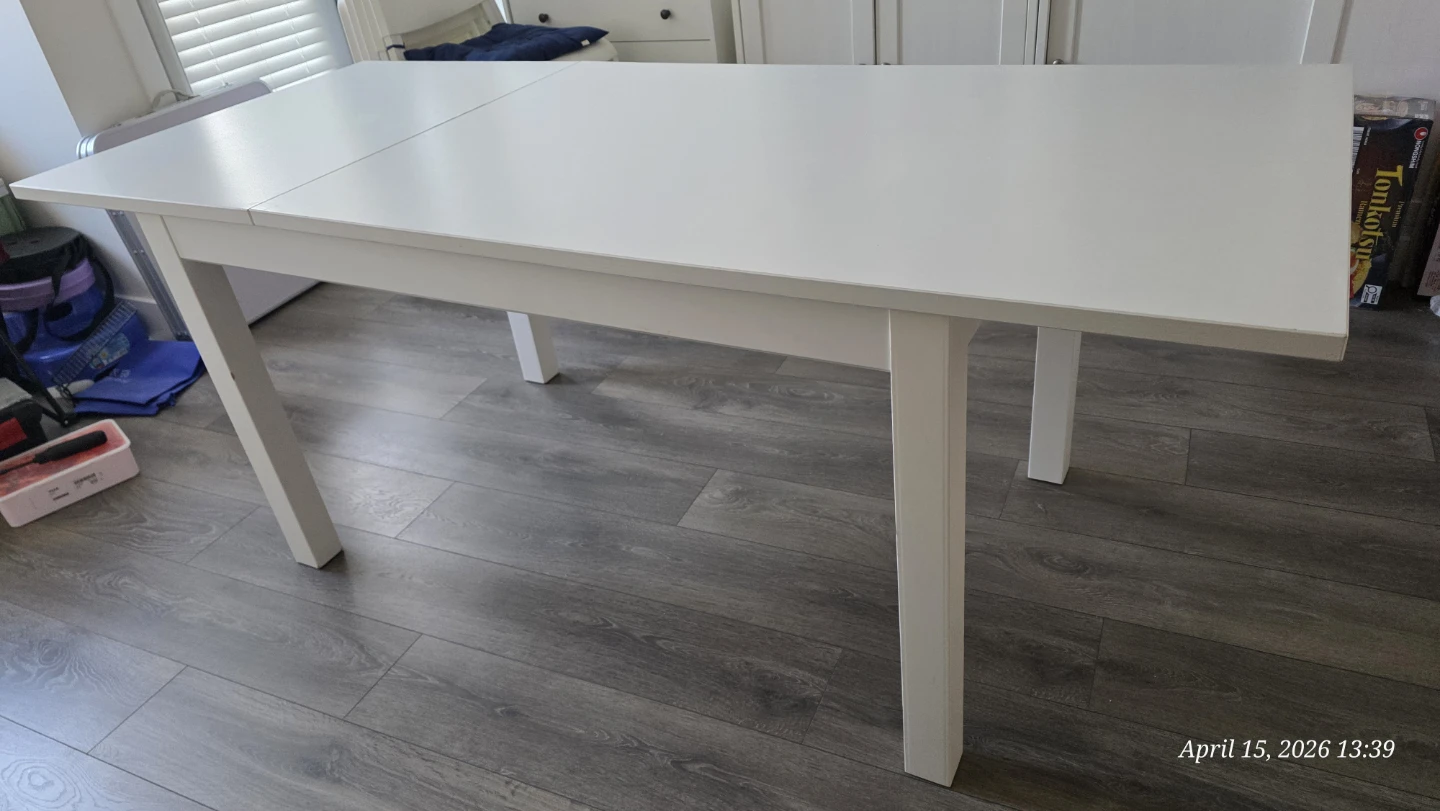 White Extendable Dining Table Ikea - photo 2