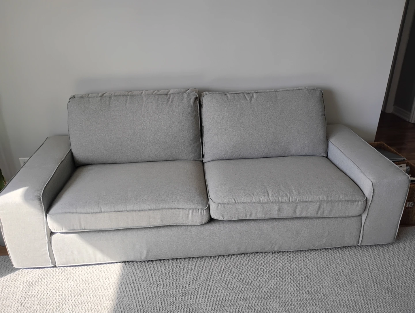 Grey fabric sofa