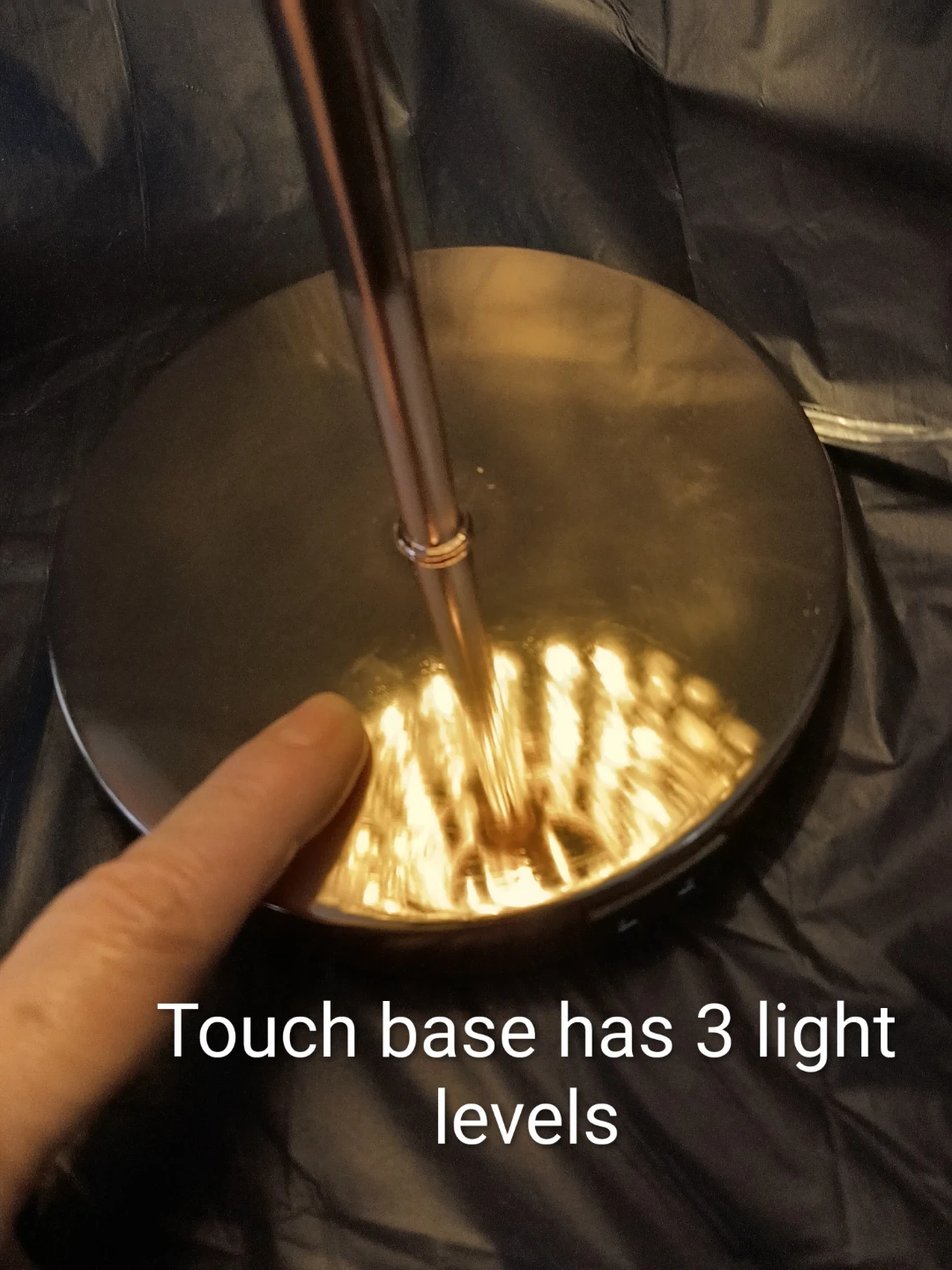 Rose Gold Crystal Touch Lamp - 17" H  USB Port & 3 Light Levels - photo 4