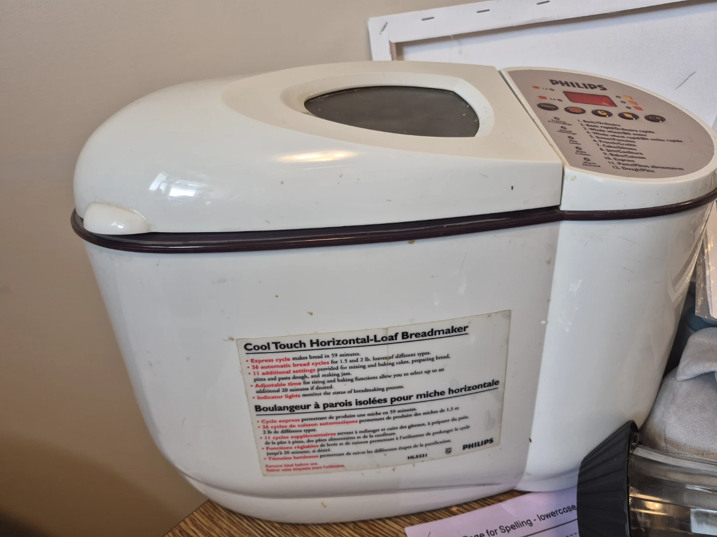 Philips Horizontal-Loaf Breadmaker HL5231