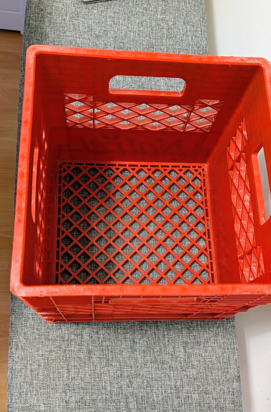 Red Plastic Storage Crate - photo 2