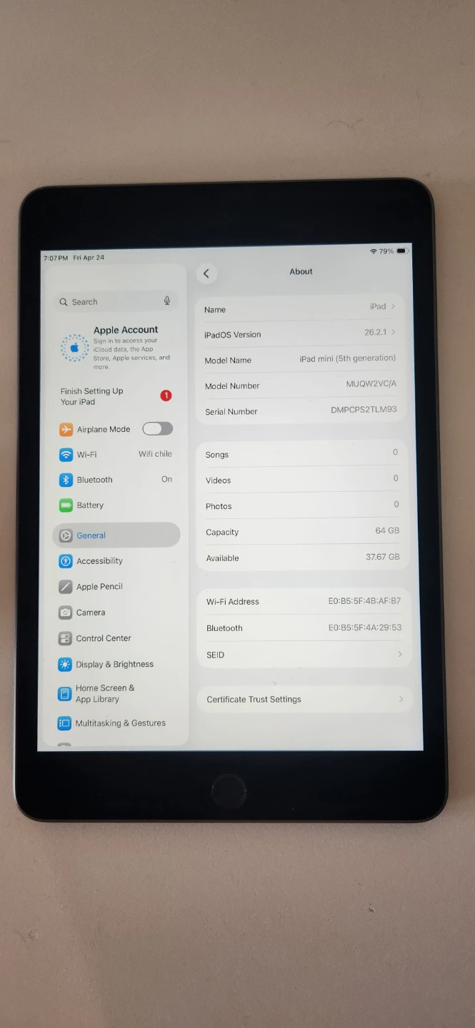 Apple iPad Mini (5th Gen) 64GB Wi-Fi Space Grey - photo 2