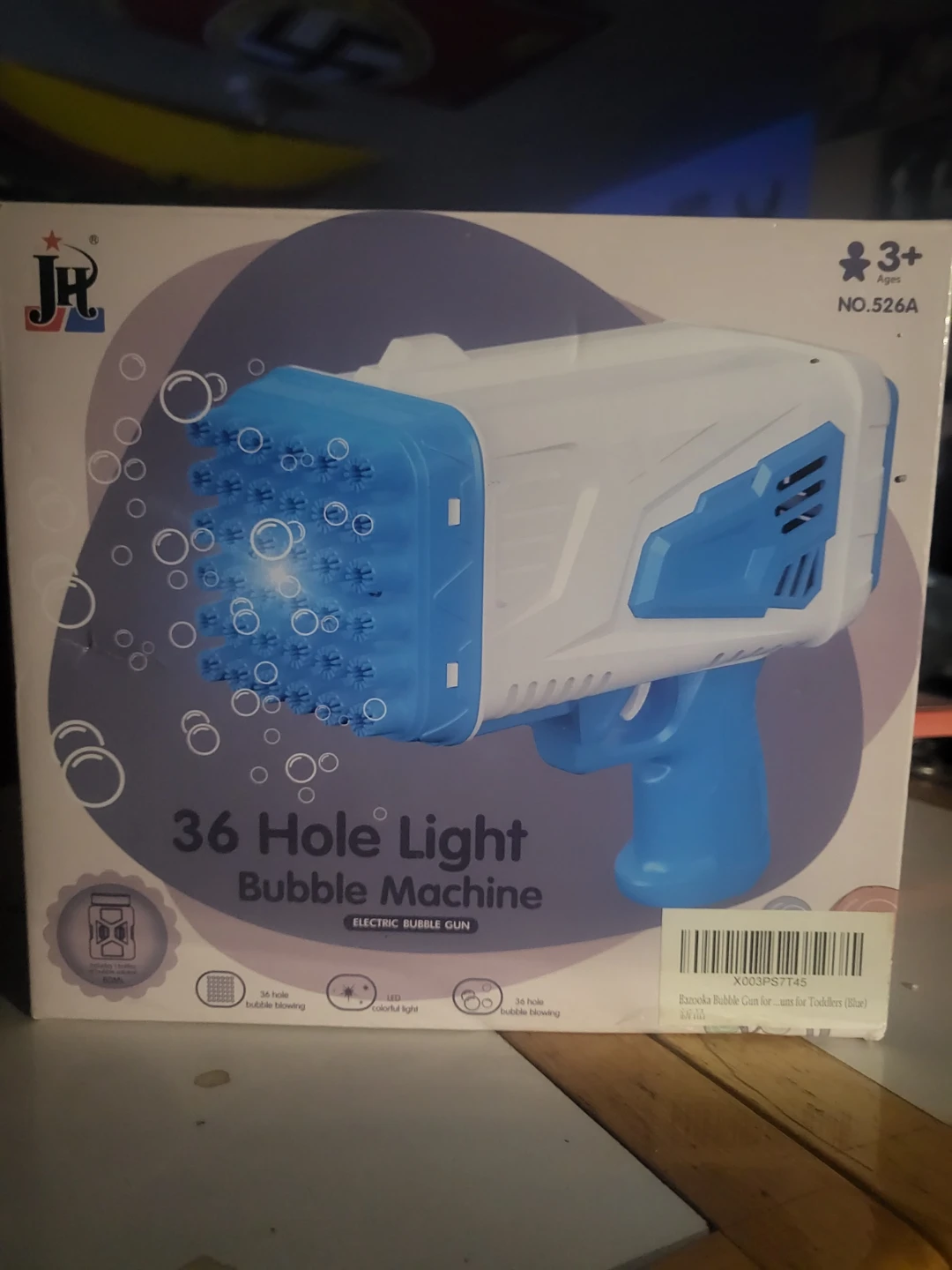 JR 36 Hole Light Bubble Machine Electric Bubble Gun
