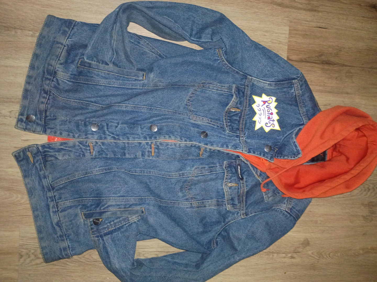 Rugrats Denim Jacket with Orange Hoodie - photo 2