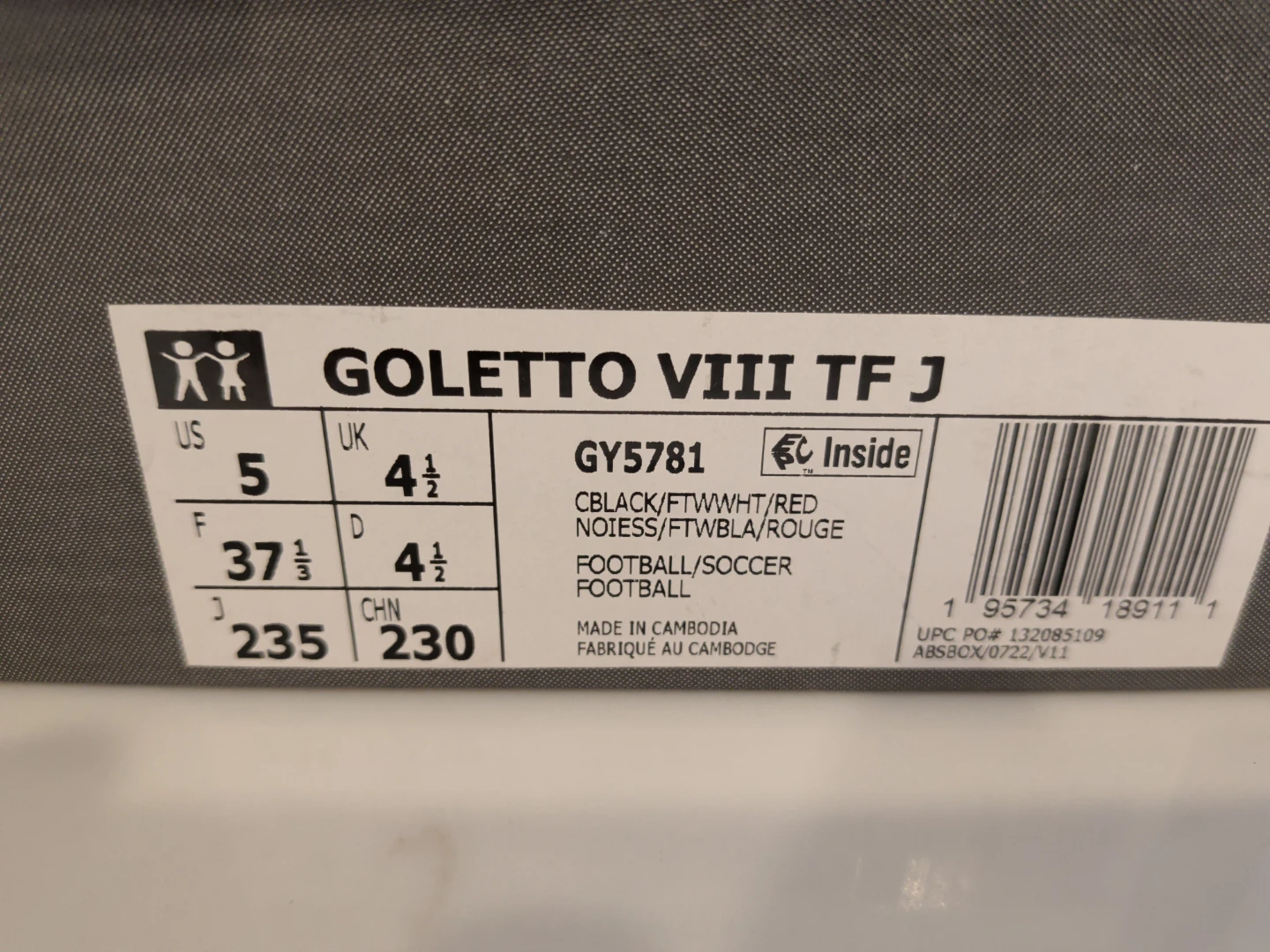 Adidas Goletto VIII TF J Football Soccer Cleats - photo 5