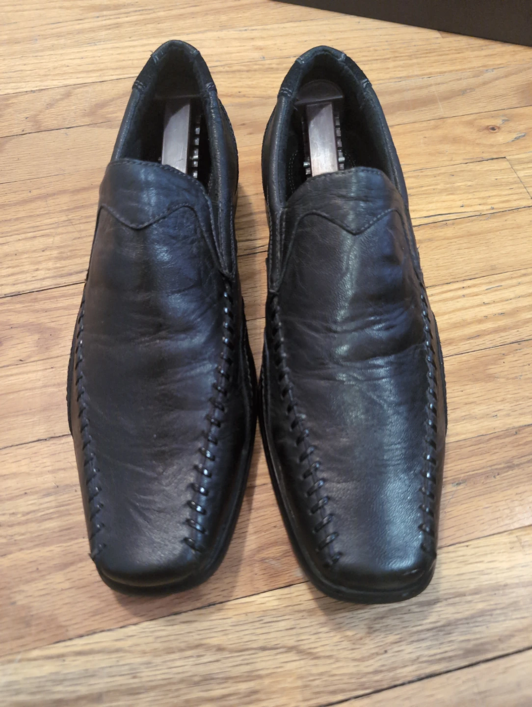 Stacy Adams Black Leather Loafer Dress Shoes