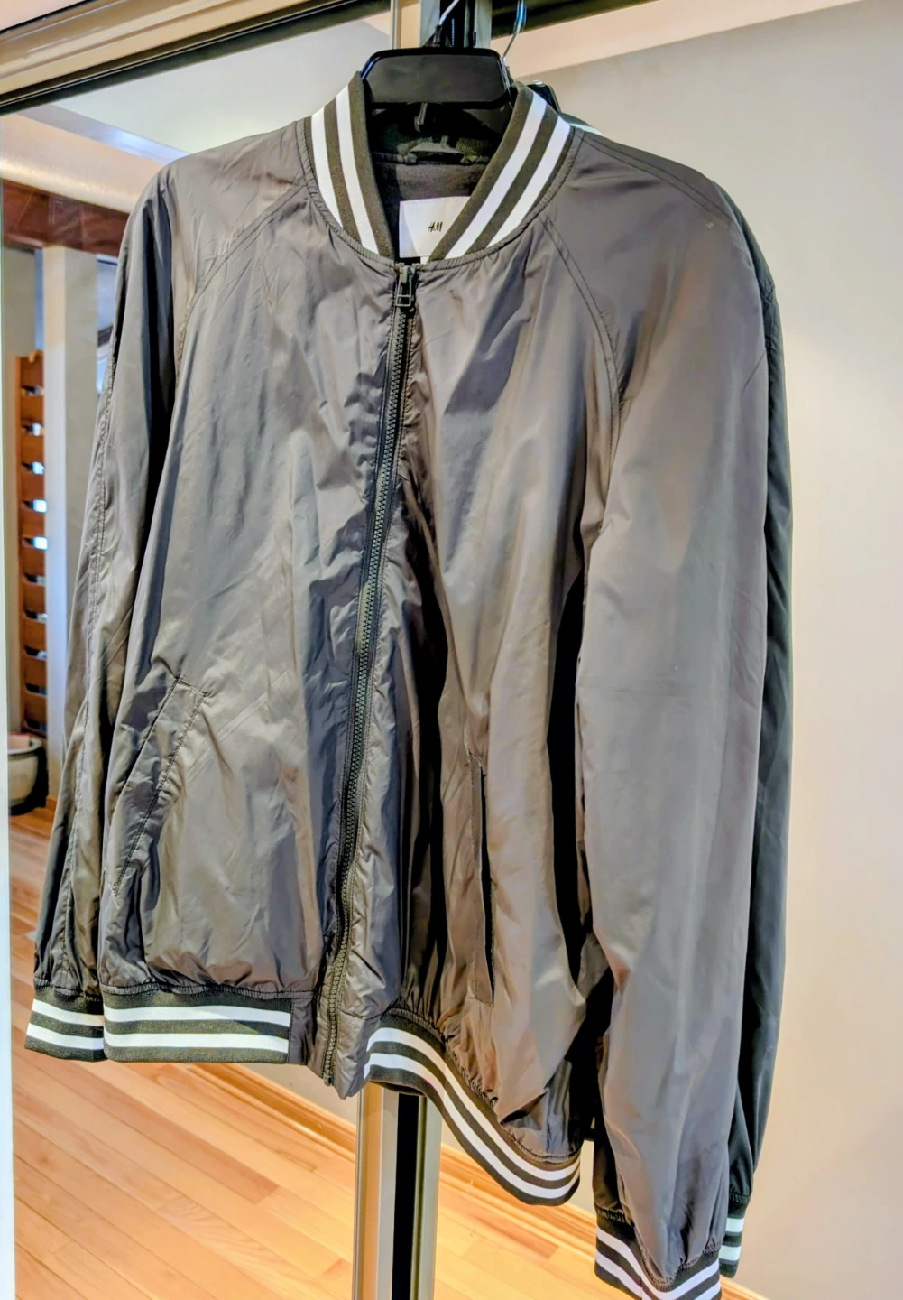 H&M Olive Green Bomber Jacket Size L