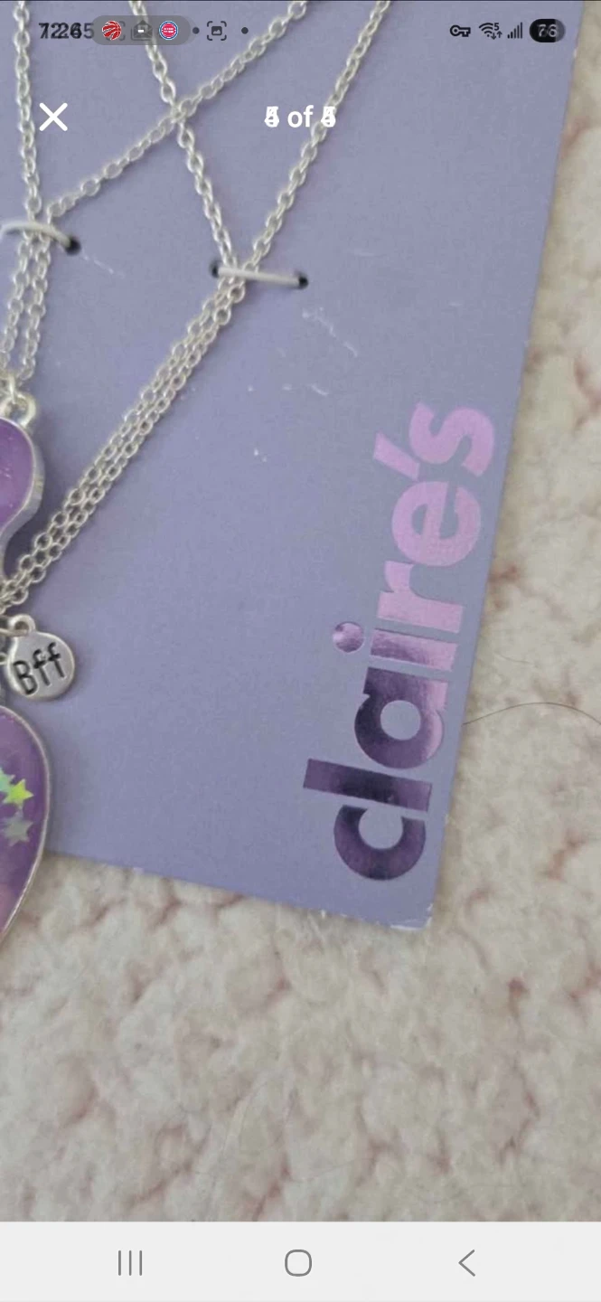 New! Claire's Best Friends "BFF" Necklace Set of 2 - photo 5