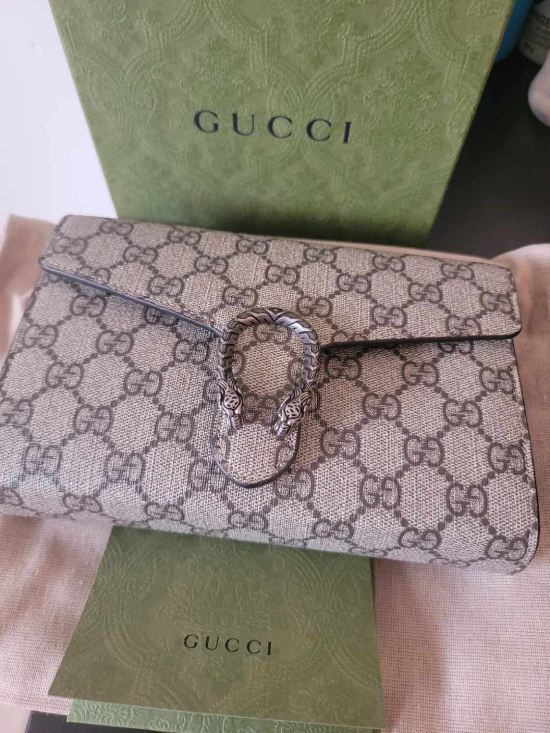 Authentic Gucci GG Supreme Dionysus Wallet On Chain - photo 2