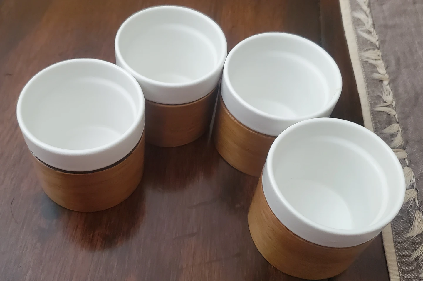 MIAMIO Espresso Cups Set of 4 - 100 ml Ceramic with Wood - photo 4