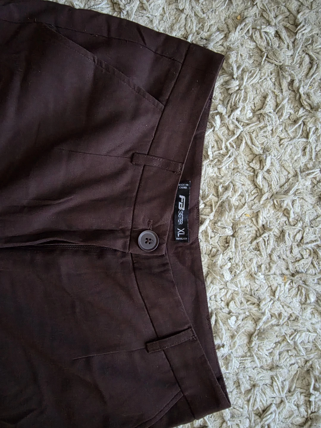 B.SISTER Cargo Pants - Dark Brown, Size XL - photo 3