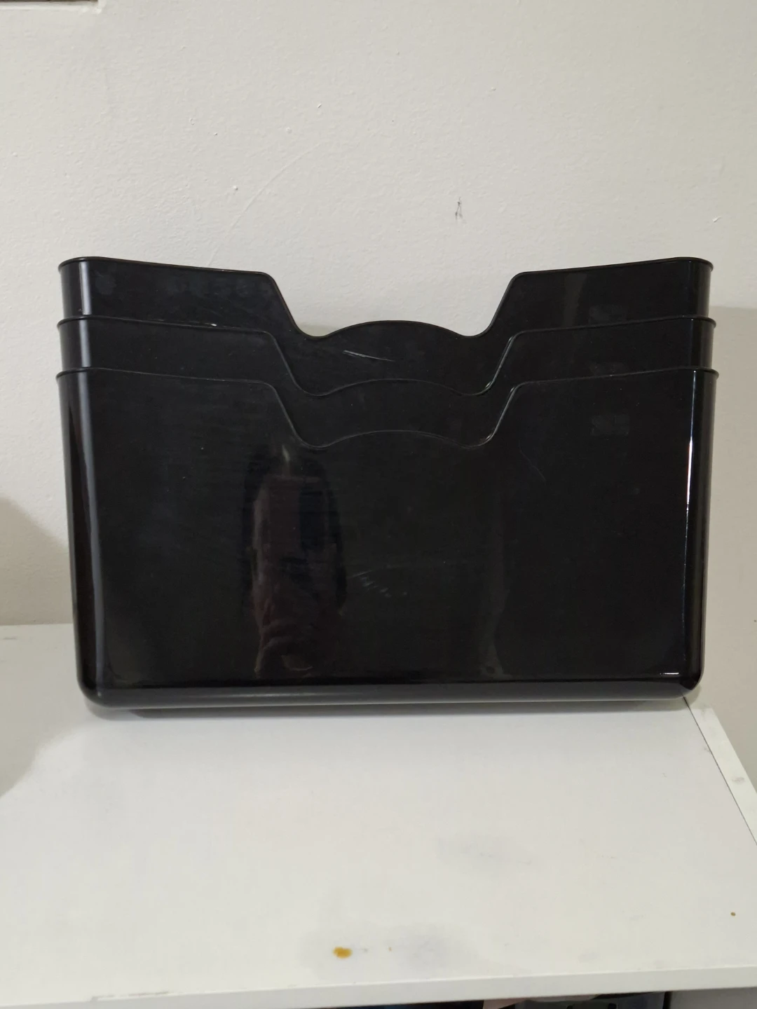 Set of 3 black wall folders w/ screws