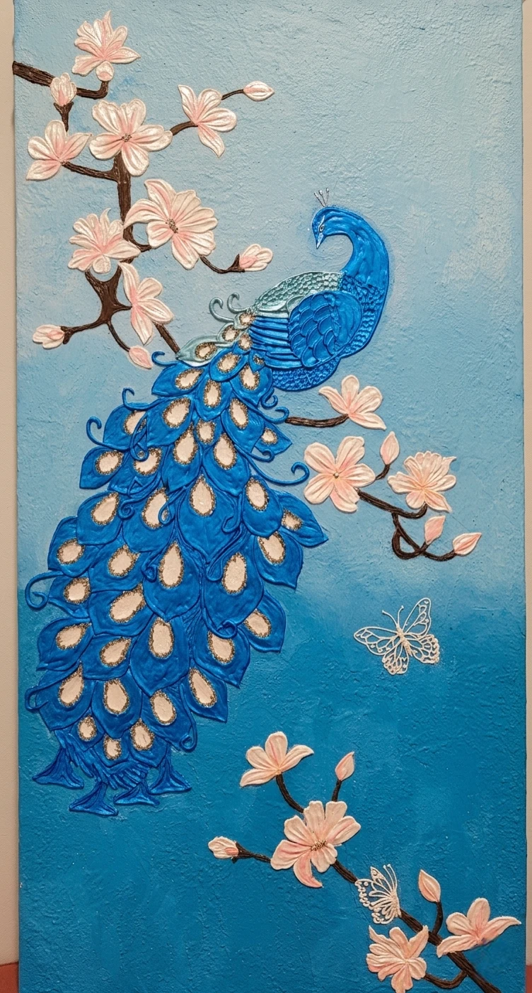Textured Peacock Wall Art - photo 2