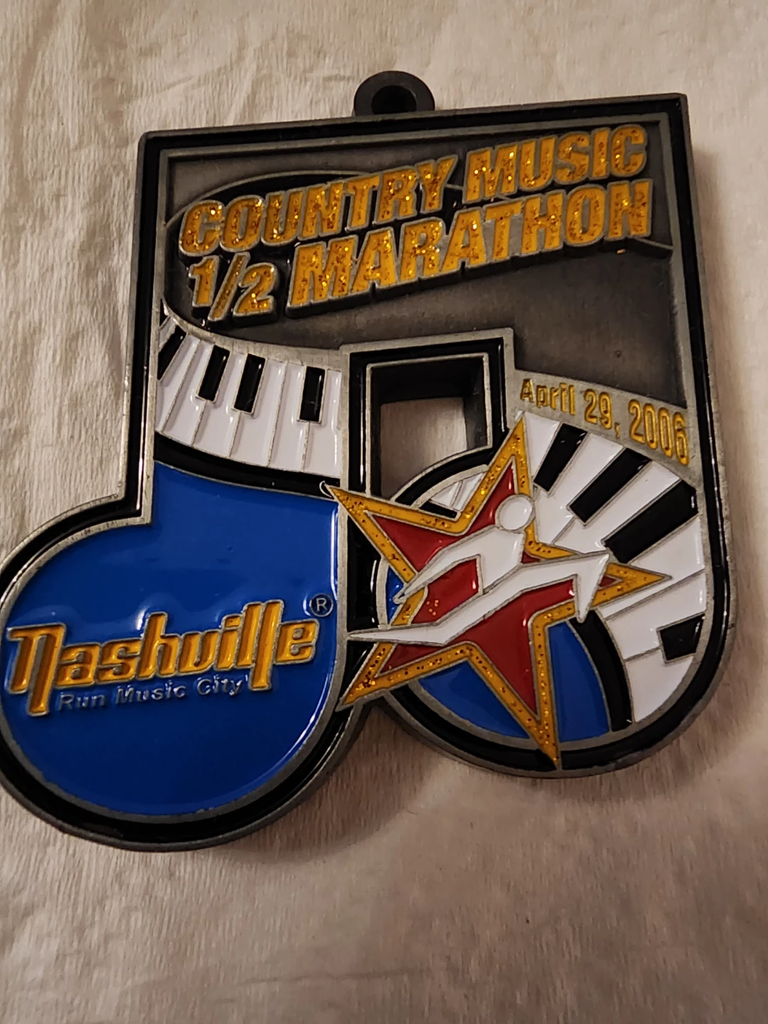 Country Music Half Marathon Medal Nashville 2006