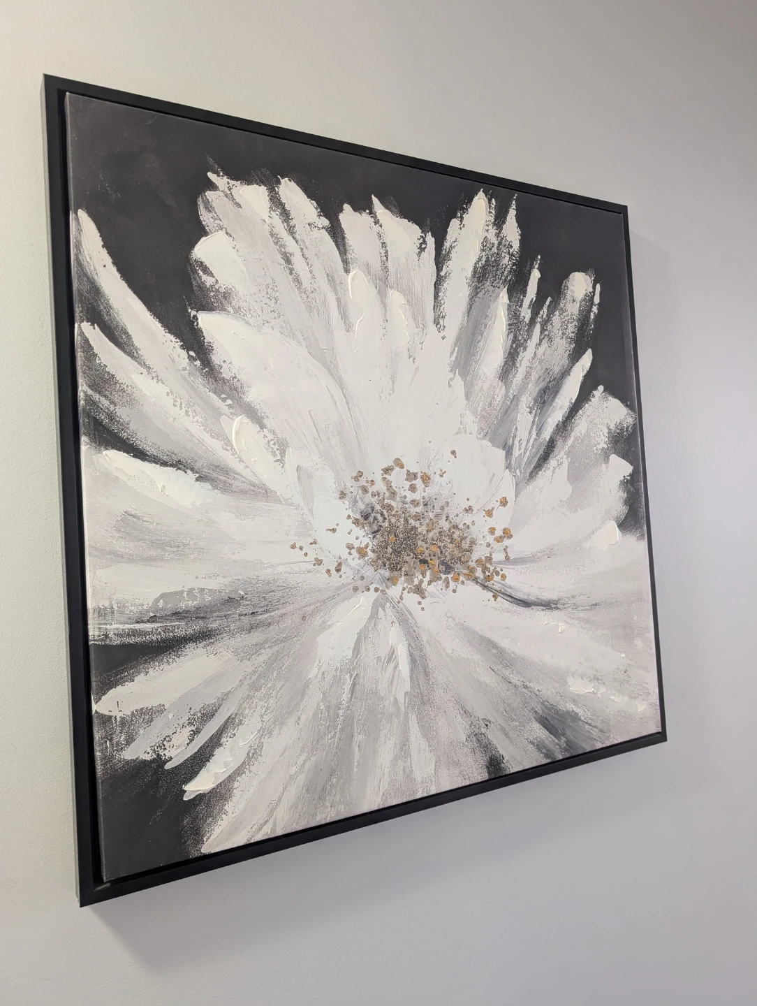 Framed Canvas Wall Art - White Flower Design. PU Braeside SW - photo 2