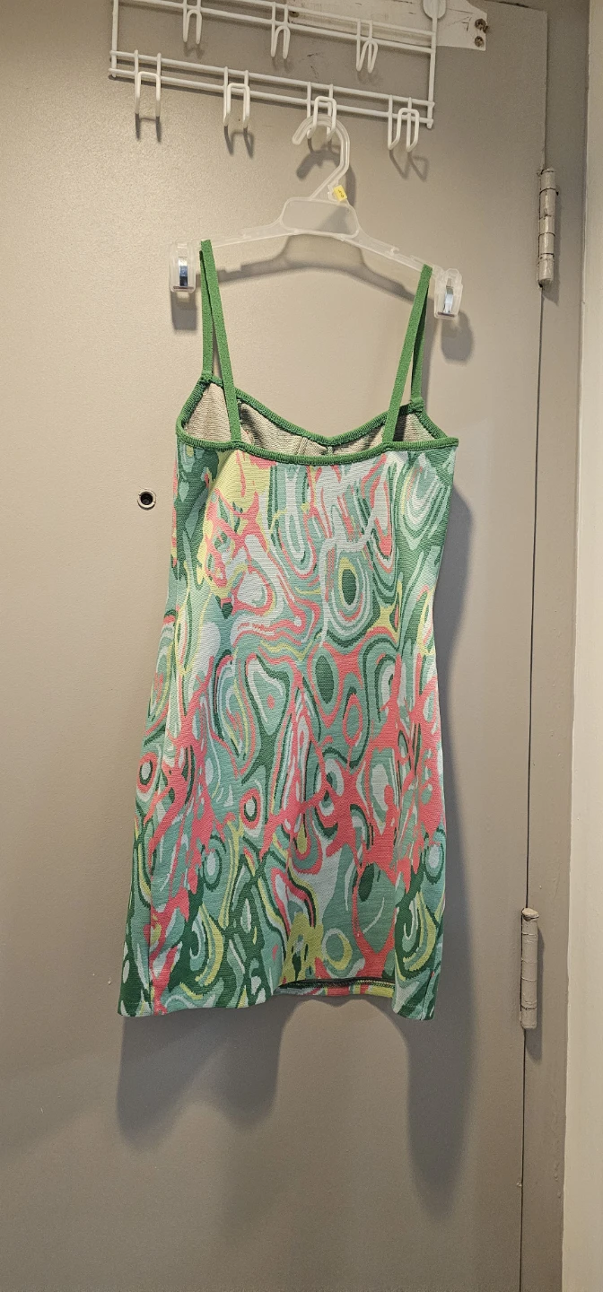 ZARA Green Patterned Mini Dress - photo 2