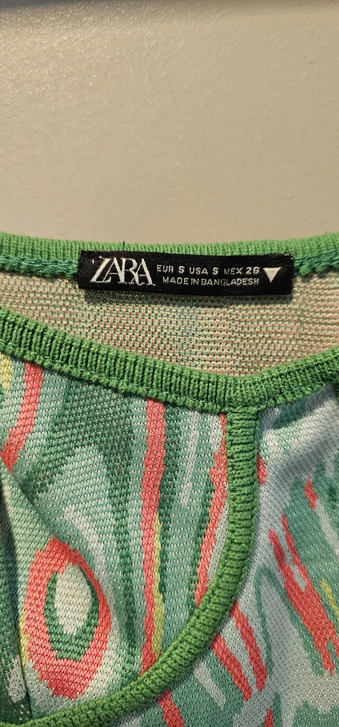 ZARA Green Patterned Mini Dress - photo 3