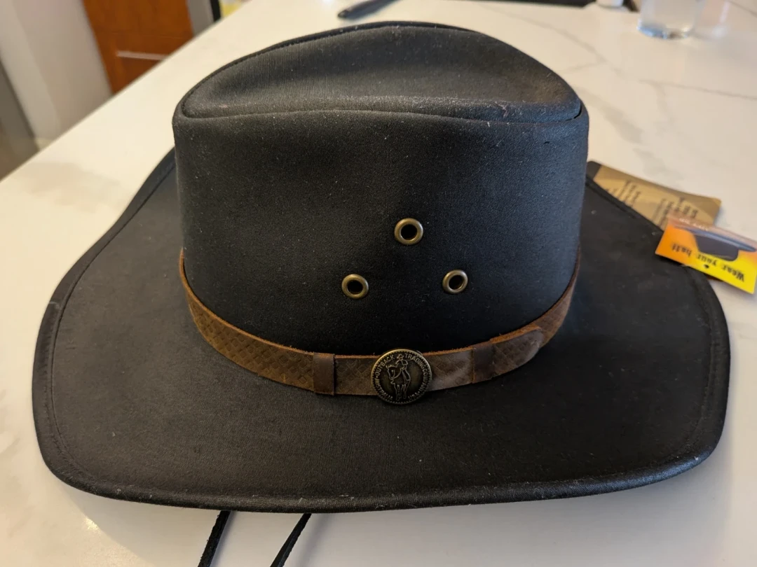 Black Oilskin Trapper Hat from Outback Trading Co. - photo 2