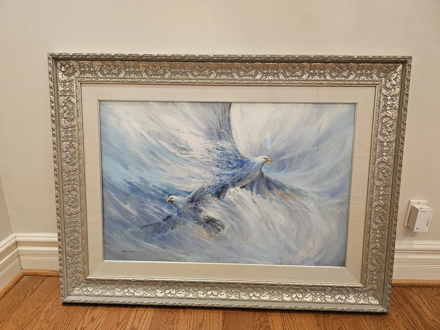 Framed Painting of Two Seagulls
