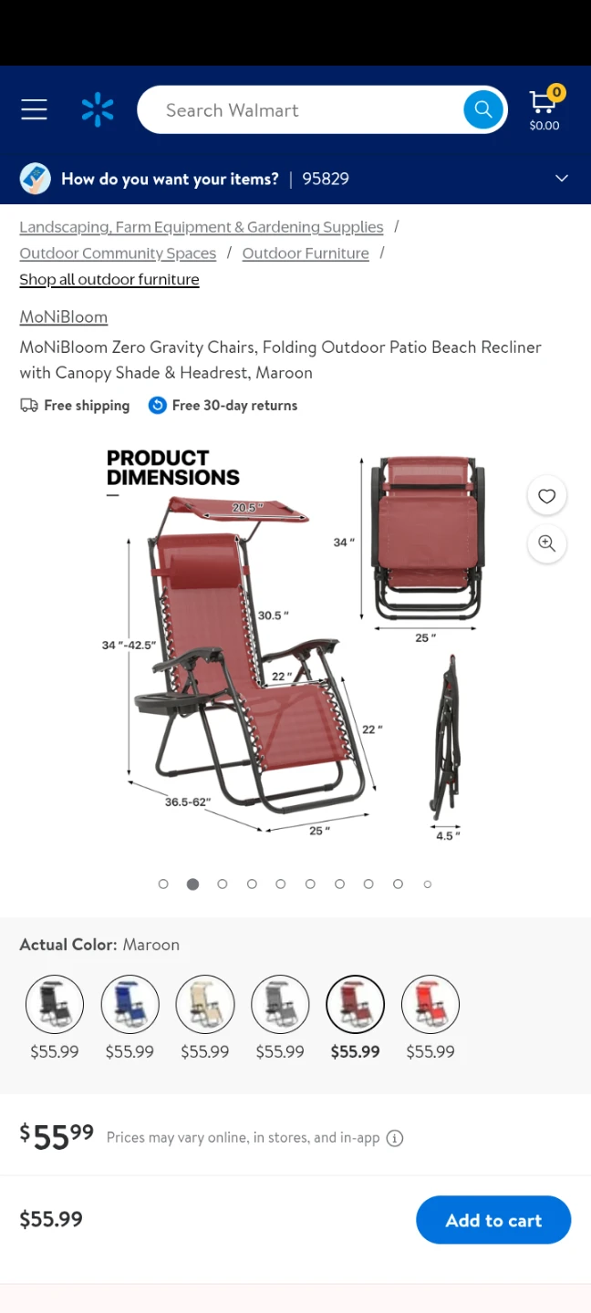 (2)  Portable Reclining Beach Chaise Lounge - photo 2