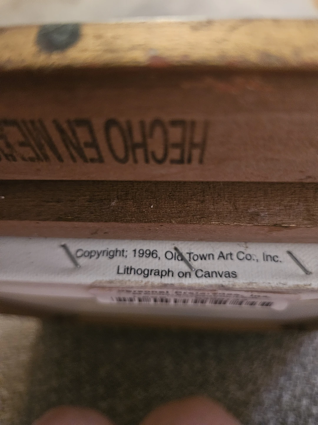 Framed  Art Lithograph on Canvas Painting 1996s - photo 5